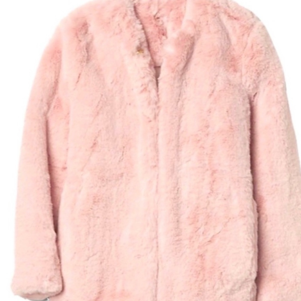 Beautiful Blush Pink Gap Faux Fur Jacket